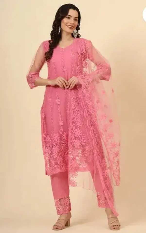 Baby_Pink_Cotton_Kurta_Pant_And_Dupatta_Set_For_Women