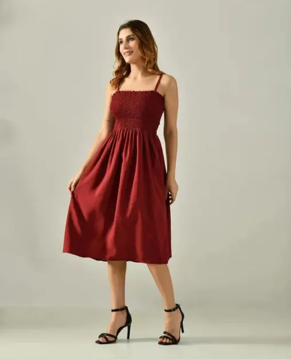 Maroon_Cotton_Gown_For_Women