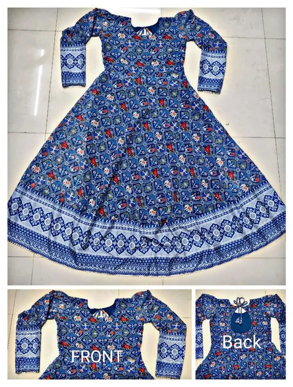 Multicolor_Cotton_Gown_For_Women