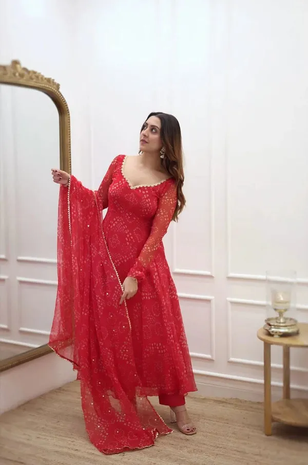 Red_Cotton_Gown_For_Women