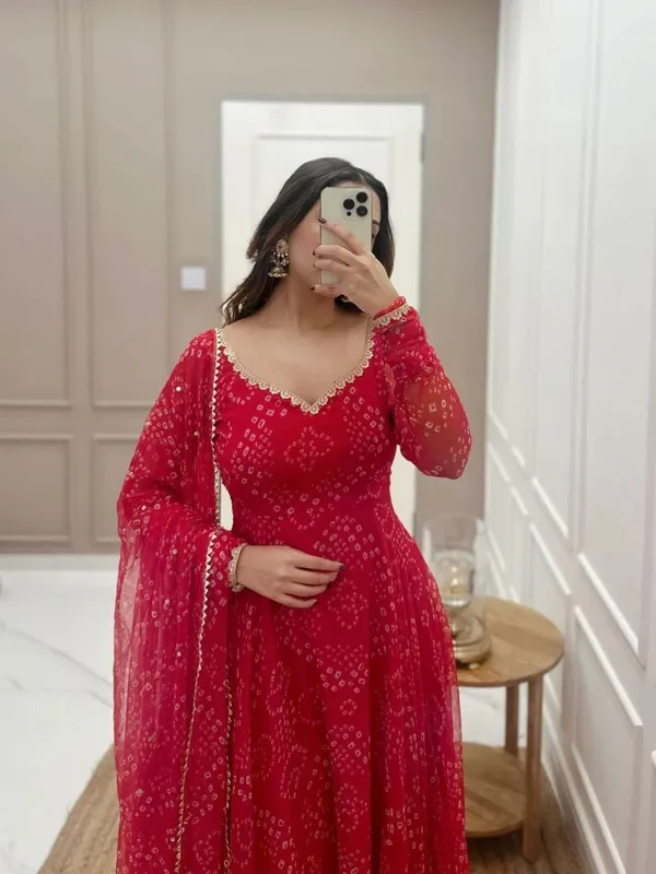 Red_Cotton_Gown_For_Women