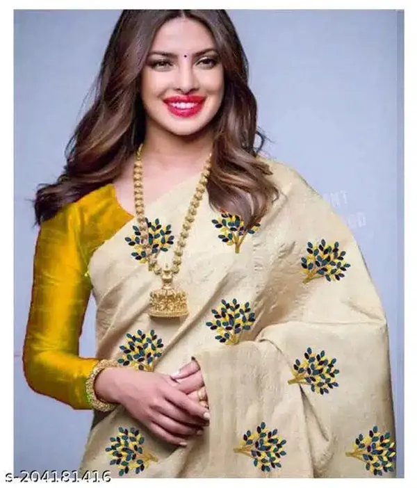 Off_White_Lycra_Blend_Saree_For_Women