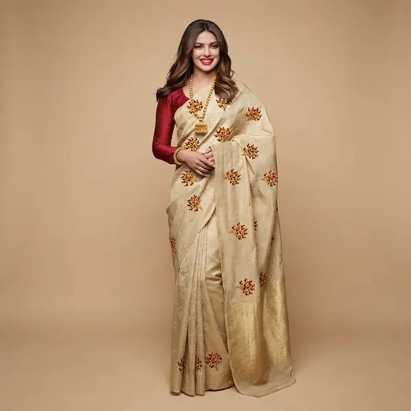Off_White_Lycra_Blend_Saree_For_Women