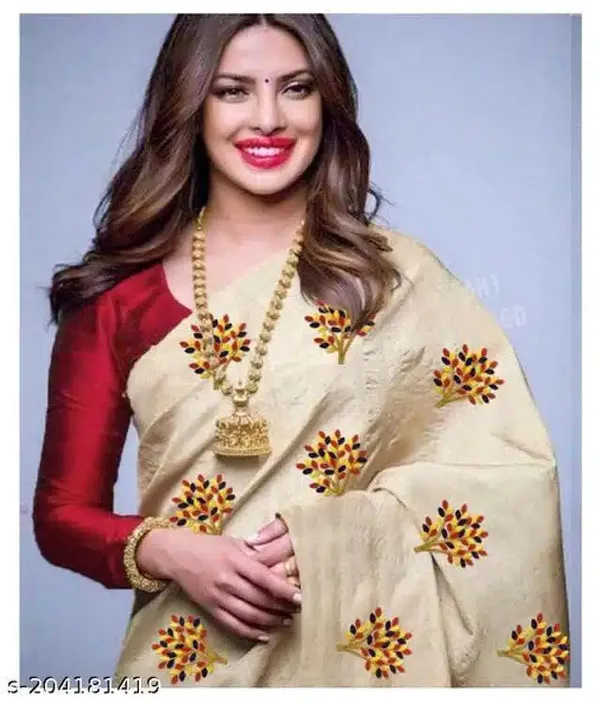 Off_White_Lycra_Blend_Saree_For_Women