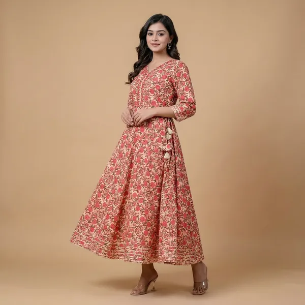 Red_Cotton_Kurti_For_Women