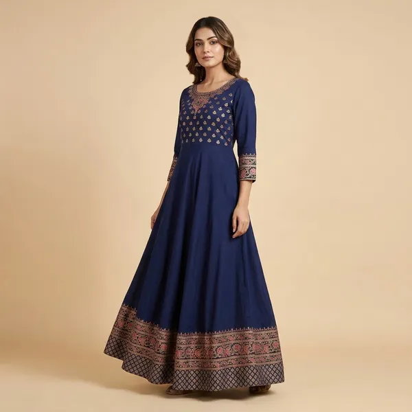 Blue_Cotton_Kurti_For_Women