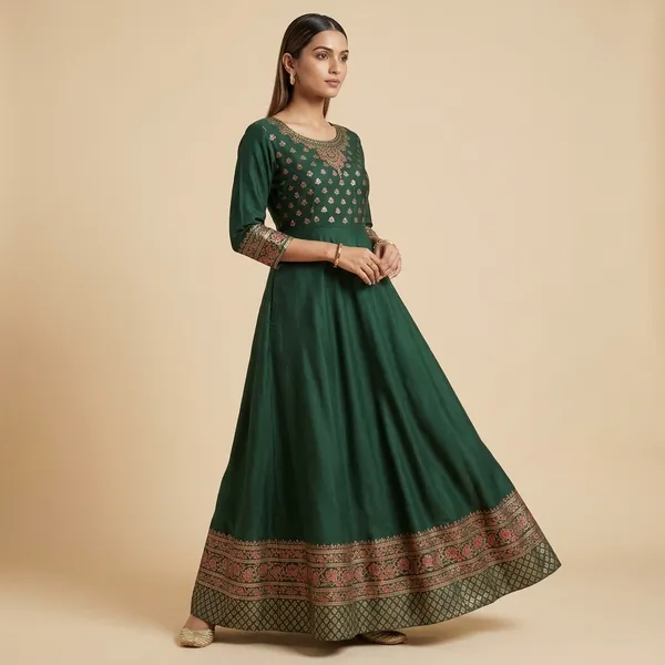 Green_Cotton_Kurti_For_Women
