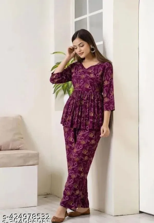 Purple_Cotton_Co_Ord_Set_For_Women