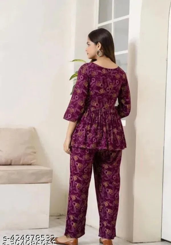 Purple_Cotton_Co_Ord_Set_For_Women