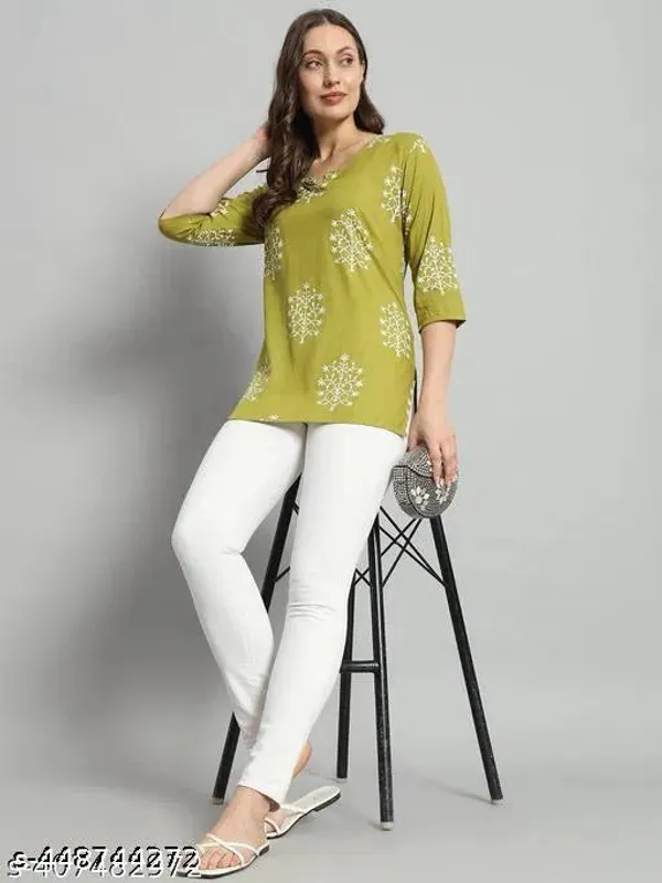 Green_Cotton_Kurti_For_Women