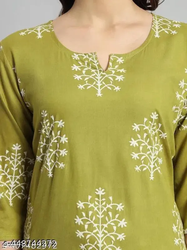 Green_Cotton_Kurti_For_Women