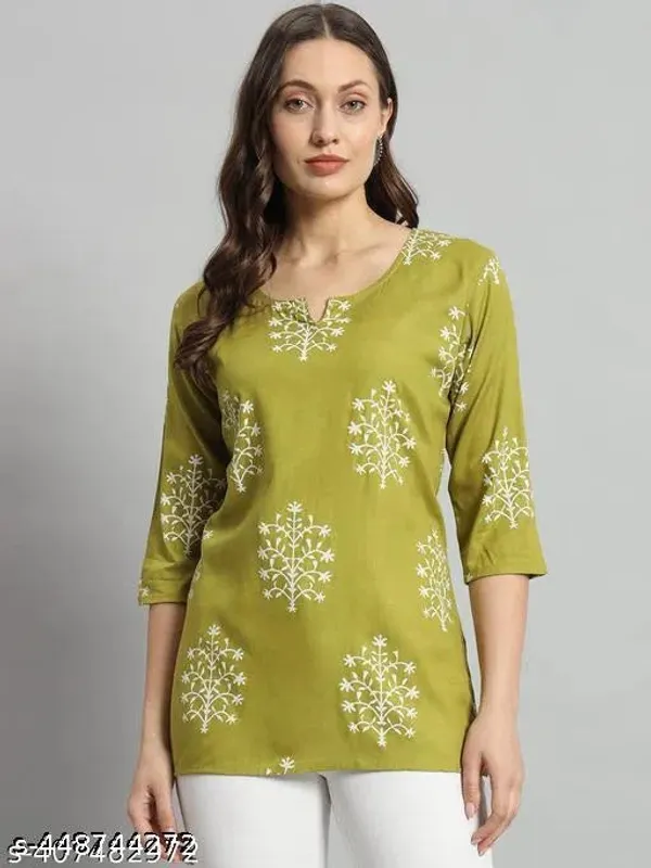 Green_Cotton_Kurti_For_Women