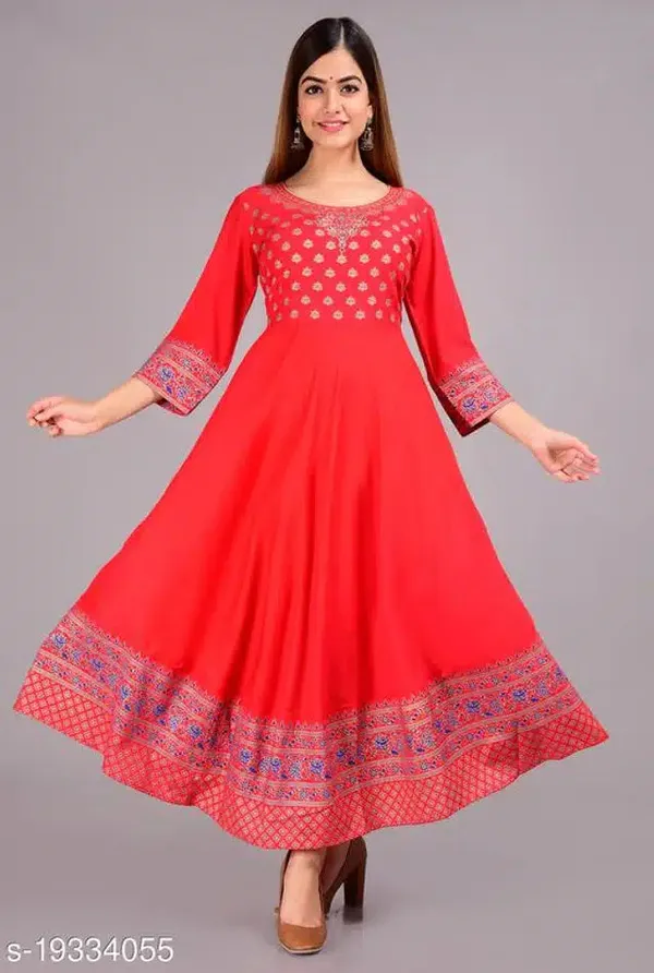 Red_Cotton_Kurti_For_Women