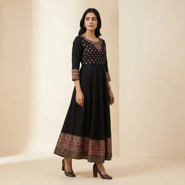 Black_Cotton_Kurti_For_Women
