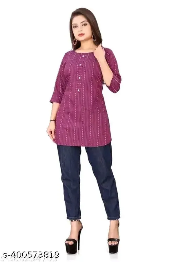Purple_Cotton_Kurti_For_Women