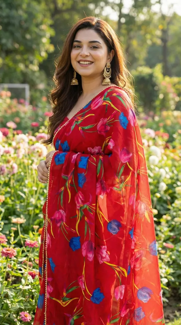 Vibrant_Red_Floral_Embroidered_Dupatta_For_Women