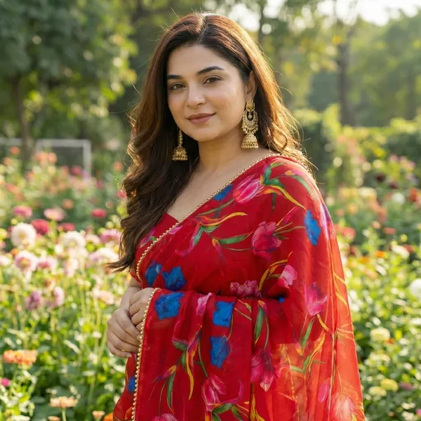 Vibrant_Red_Floral_Embroidered_Dupatta_For_Women
