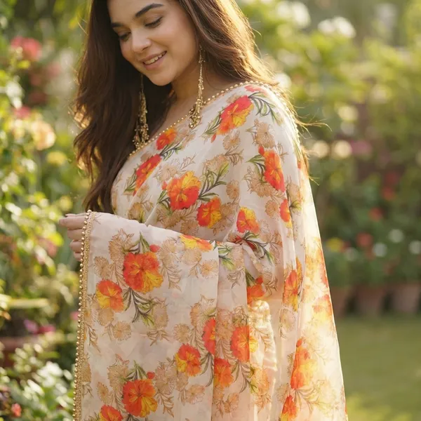 Elegant_Cream_Floral_Embroidered_Saree_With_Orange_And_Yellow_Flowers_For_Women