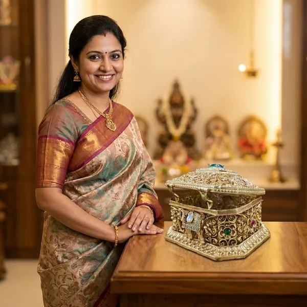 Copper_Base_With_Gold_Plated_Antique_Haldi_Kumkum_Karande