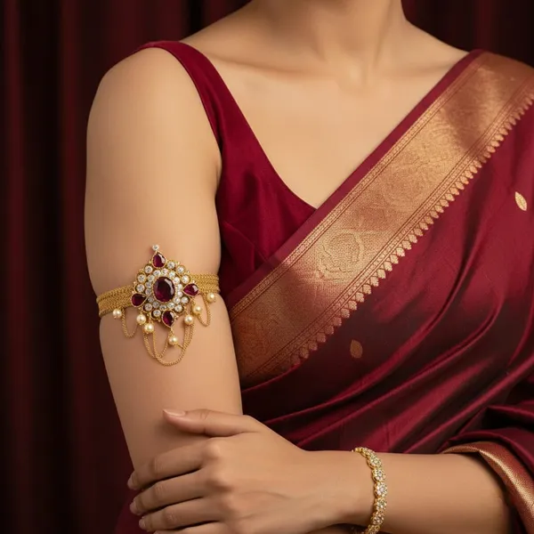 Copper_Base_With_Gold_Plated_Gulabi_Haar_Bajubandh
