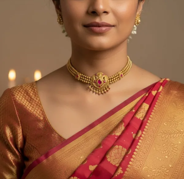 Copper_Base_With_Gold_Plated_Copper_Base_With_Gold_Plated_Hirabindu_Antique_Choker