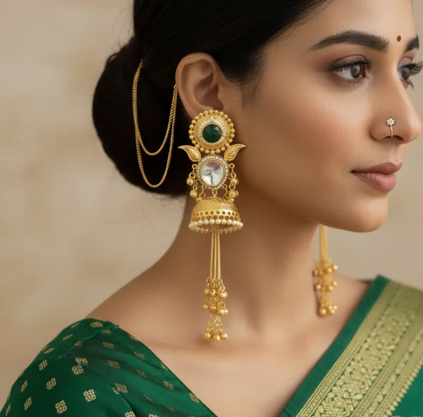 Copper_Base_With_Gold_Plated_Kundan_Earrings