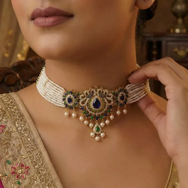 Copper_Base_With_Gold_Plated_Malvika_Moti_Choker