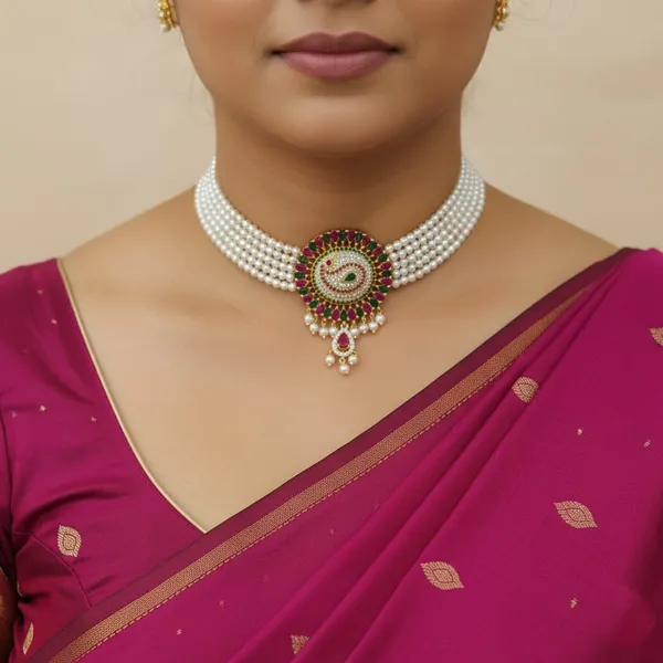 Copper_Base_With_Gold_Plated_Moti_Choker