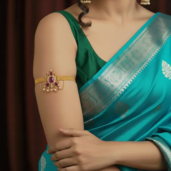 Copper_Base_With_Gold_Plated_Moti_Rajrani_Bajubandh