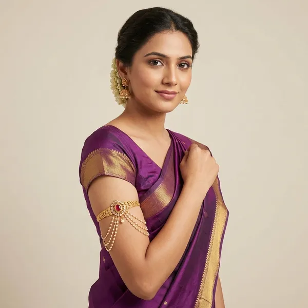Copper_Base_With_Gold_Plated_Nayika_Ratna_Bajubandh