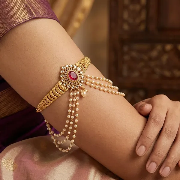 Copper_Base_With_Gold_Plated_Nayika_Ratna_Bajubandh