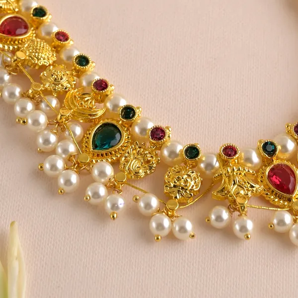 Copper_Base_With_Gold_Plated_Rangoli_Moti_Saaj