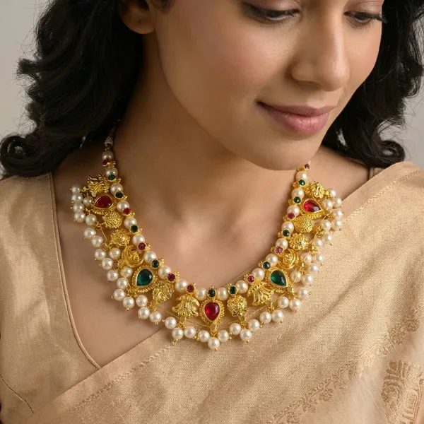 Copper_Base_With_Gold_Plated_Rangoli_Moti_Saaj