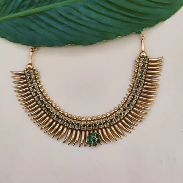 Copper_Base_With_Gold_Plated_Sarasvati_Chafekali_Antique_Necklace