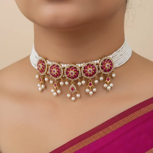 Copper_Base_With_Gold_Plated_Tarankit_Moti_Choker