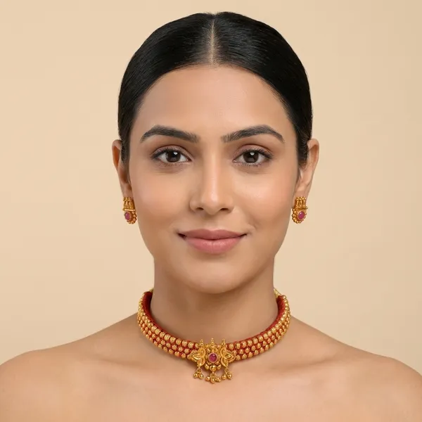 Copper_Base_With_Gold_Plated_Vijaylakshmi_Kolhapuri_Antique_Thushi