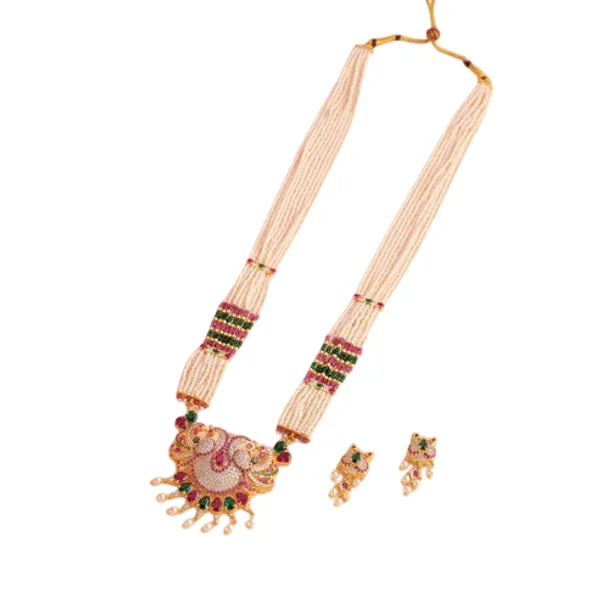 Copper_Base_With_Gold_Plated_Navsparsh_Long_Moti_Necklace_Set