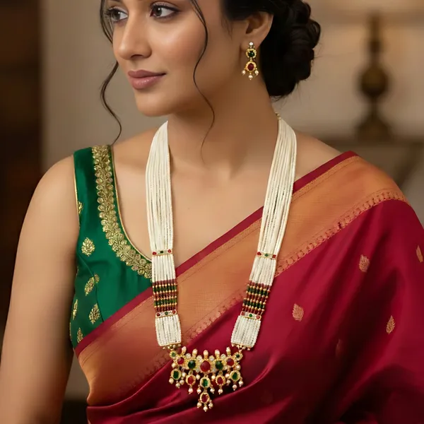 Copper_Base_With_Gold_Plated_Motilakshmi_Long_Neklace