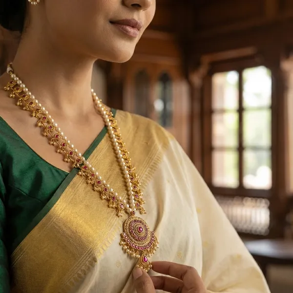 Copper_Base_With_Gold_Plated_Rajlakshmi_Antique_Long_Saaj