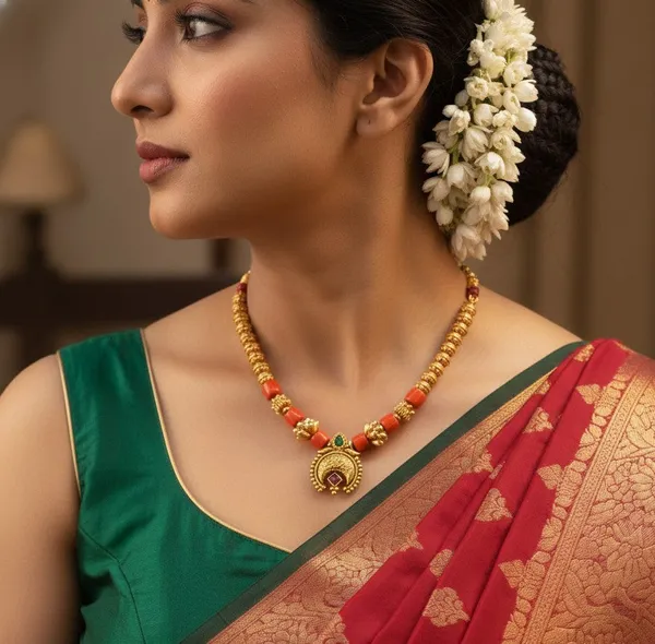Copper_Base_With_Gold_Plated_Ratnamugdha_Antique_Short_Necklace