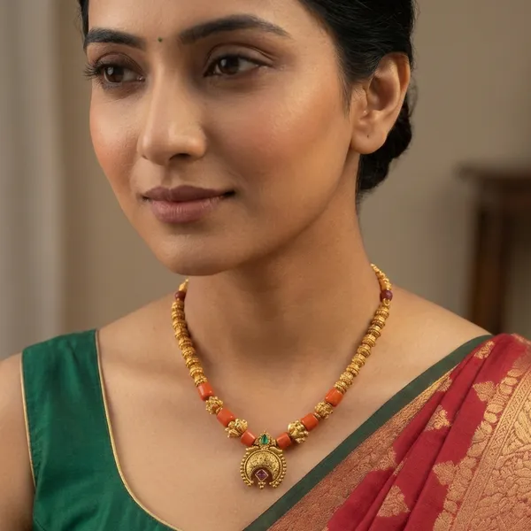 Copper_Base_With_Gold_Plated_Ratnamugdha_Antique_Short_Necklace