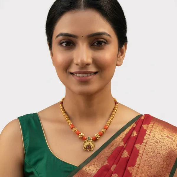 Copper_Base_With_Gold_Plated_Ratnamugdha_Antique_Short_Necklace