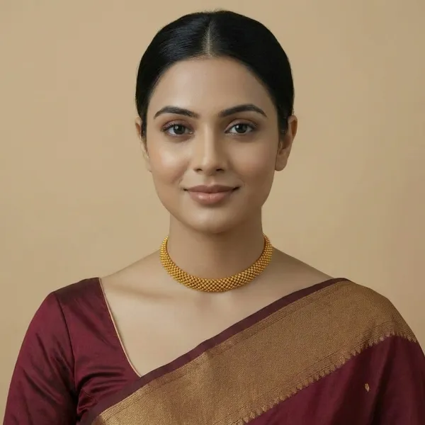 Copper_Base_With_Gold_Plated_Sarasvati_Kolhapuri_Thushi