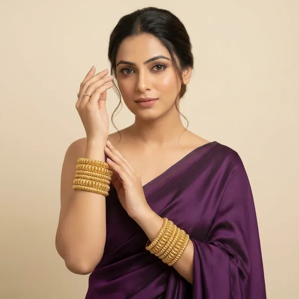 Copper_Base_With_Gold_Plated_Shindeshahi_Fancy_Bangles_Set
