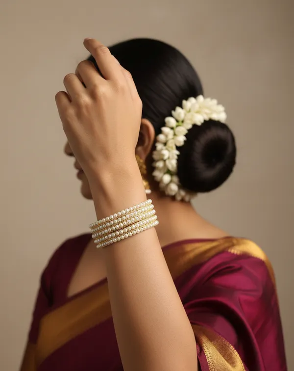 Copper_Base_With_Gold_Plated_String_Pearl_Bangles