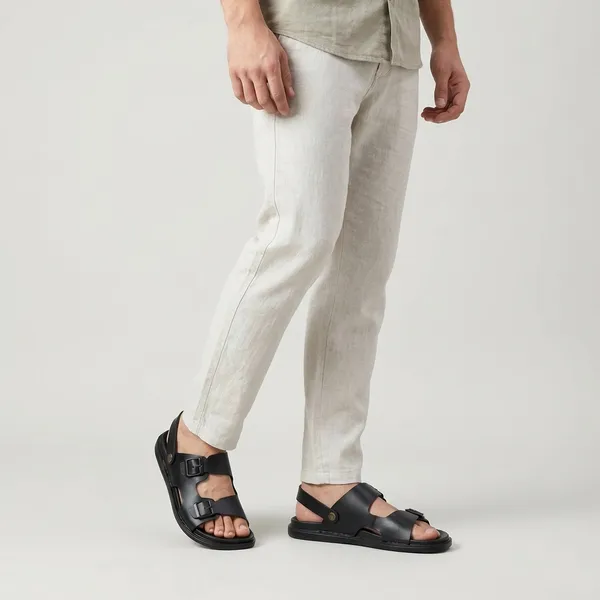 Black_Urban_Leather_Anti-Skid_Sandals_For_Men