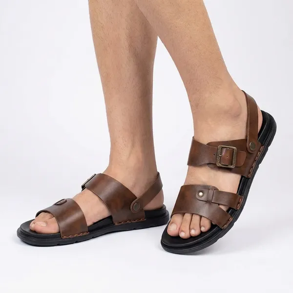 Brown_Urban_Leather_Anti-Skid_Sandals_For_Men