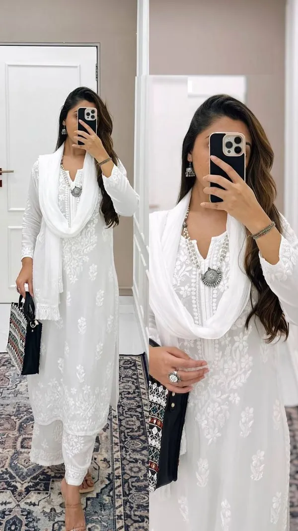 White_Cotton_Kurti_Set_For_Women