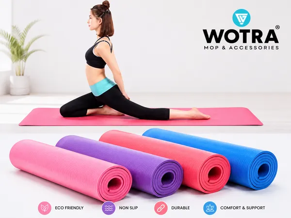 WOTRA_Multi_Colour_Yoga_Mat,_Eco_Friendly_Non_Slip_Exercise_Mat_for_Yoga,_Meditation,_Fitness_&_Home_Workout_4mm,_6mm_&_8mm