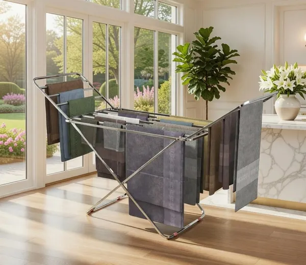 WOTRA_Stainless_Steel-Pro_Folding_Cloth_Drying_Stand,_Heavy_Base_Foldable_Laundry_Drying_Rack_for_Indoor_Outdoor_Balcony_Use